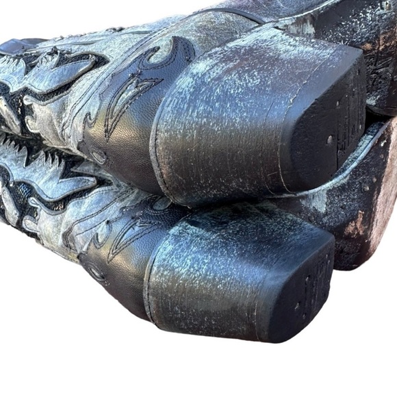 CORRAL EAGLE SEQUIN INLAY SNIP TOE COWBOY BOOTS SIZE 7.5 - Picture 10 of 16